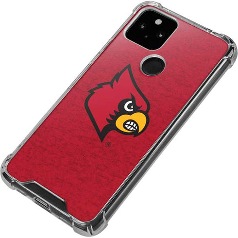 University of Louisville Red Background Google Pixel 5 Clear Case